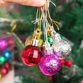 thumbnail image 4 of Juego de 12/60 minibolas navideñas de 3 cm para colgar en el árbol de Navidad, adornos de bolas de colores para fiestas en casa y Año Nuevo, 4 of 5