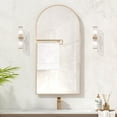 thumbnail image 4 of Hironpal 16" x 32" Recessed Arched Medicine Cabinets with 3 Adjustable Shelves, Champagne Gold, 4 of 9