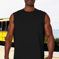 thumbnail image 2 of Men’s Sleeveless Washed Tank Top Summer Streetwear Cotton Casual Muscle Tee, 2 of 8