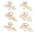 thumbnail image 4 of Apuakthei Paquete de 6 pinzas grandes de metal para el cabello – Pinzas para el cabello doradas antideslizantes grandes de 4 pulgadas, pinzas para el cabello de mandíbula perfectas para mujeres y más, 4 of 7