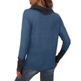 thumbnail image 3 of VSNOW Women Casual Long Sleeve Tops Pile Collar Buttons Blouse Shirt, 3 of 4