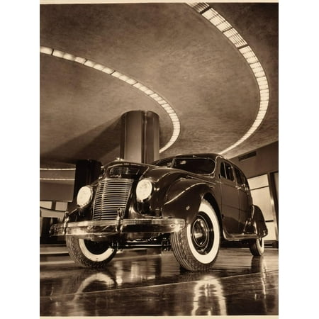 500 Carpet 4 Door Sedan - Chrysler Airflow Four Door Sedan, Pub. 1937 Print Wall Art