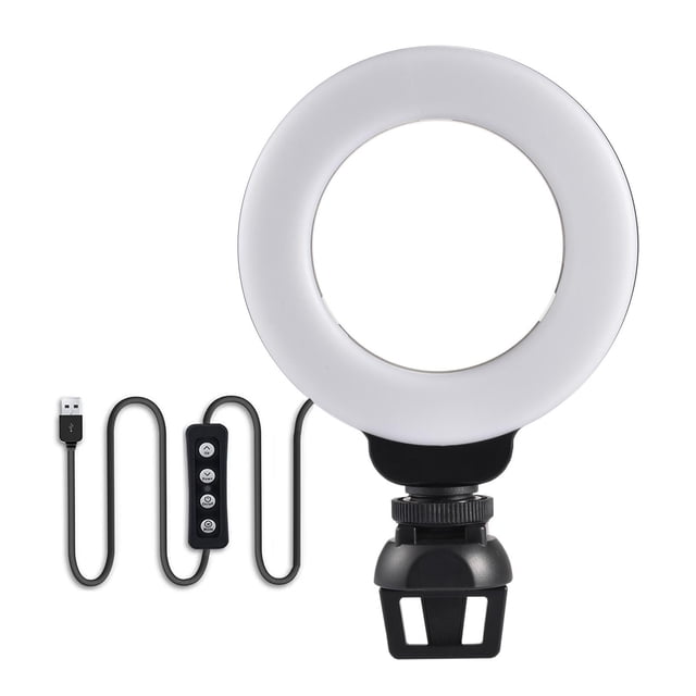Anillo De Luz Con Clip Con Soporte De Abrazadera Para Videoconferencia De Computadora Portátil Luz De Zoom Portátil De 4 Pulgadas Minnieouse EL015909-00