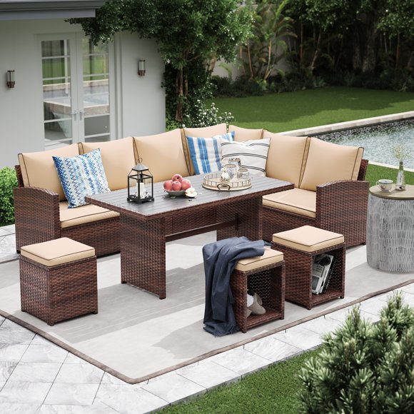 7 Piece Patio Dining Set in Patio Dining Sets
