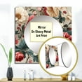 thumbnail image 3 of Designart "Vintage Rose And Green Garden II" floral Green Large Square Mirror - Square Bedroom Mirror Printed Wall Decor - Cottage Square Printed Wall Mirror Art, 3 of 5