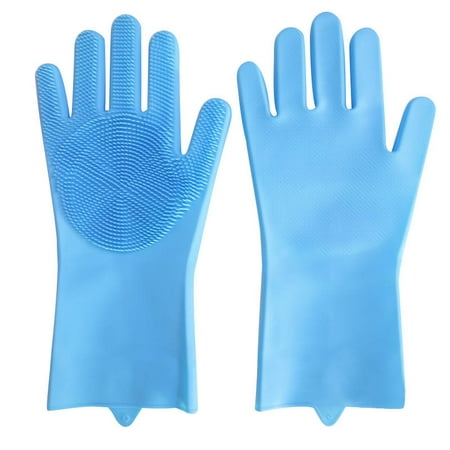 

Mitts WMYBD Silicone Dishwashing Gloves Waterproof Household Gloves Cat And Dog Scratch And Snap Proof Pet Bathing Gloves