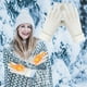 thumbnail image 2 of Guantes de invierno para mujer - Guantes de clima frío con pantalla táctil, punto grueso antiviento con puño elástico, 1 par, 2 of 2