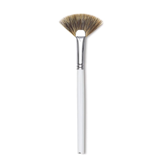 Bob Ross Synthetic Mongoose Brush - Floral Fan, Size 4