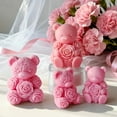 thumbnail image 7 of JDH 2PCS Rose Bear Silicone Mold,3D Teddy Bear Candle Making Molds,Silicone Epoxy Resin Mould,Ornament for DIY Wax Candle Art Craft Cake Chocolate Home Decor Valentine Gifts Birthday Gift, 7 of 7