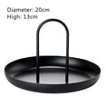 thumbnail image 2 of Prettyui Round Jewelry Tray Living Room Kitchen Table Meal Ring Trays Storage Sundries Tray With Handle for Vanity Organizer, Perfume, Coffee Table, Kitchen and Bathroom, 2 of 4
