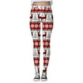 thumbnail image 4 of NIEWTR Christmas Leggings High Waist Yoga Pants Crossover Yoga Pants Stretchy Workout Dance Running Yoga Funny Printed Christmas Pants(S,White), 4 of 5