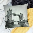 thumbnail image 2 of Throw Pillow Cushion Cover, London Tower Bridge Art Print, Decorative Square Accent Pillow Case, 18" X 18", Black White, 2 of 5