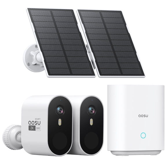 Cámara Seguridad Solar Aosu SolarCam Pro 2K 166° Kit 2