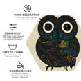 thumbnail image 3 of Disketp Owl With Mandala Funny Coasters,6 Pcs Leather Coasters With Holder, Perfect Housewarming Hostess Gifts,Protect Furniture From Water Marks Scratch And Damage, 3 of 7