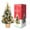 Gold, variant on Lighted 45CM Mini Desktop Christmas Tree with Star Topper, Baubles, Bows & Pine Cones, Tabletop Xmas Ornament Decor for Home Office Bar Store