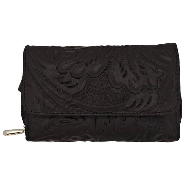 Cartera en Piel Vacuno Cincelada Fana Sofia Negro FANA BOLSOS Cartera en Piel Vacuno