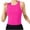 Hot Pink, variant on OGLCCG Womens Tank Top with Built in Bra Round Neck Sleeveless High Stretch Racerback Ribbed Crop Top Summer Sports Athletic Yoga Shirts,S,Green