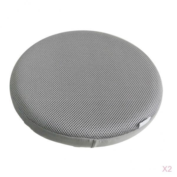 2Pcs 12 - 16 Pulgadas Cubiertas Del Taburete De La Barra De La Silla Redonda Cubierta Del Amortiguador De Asiento De La Silla Gris 30cm Sunnimix Almohadilla de la cubierta del taburete de bar redondo