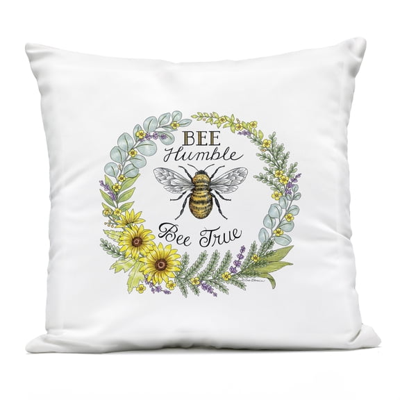 Stupell Industries Bee Humble & True Outdoor Printed Pillow, design by Deb Strain