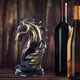 thumbnail image 5 of Botellero de resina con soporte para botellas de vino y estante para botellas con forma de caballo. Oro azul, 5 of 7