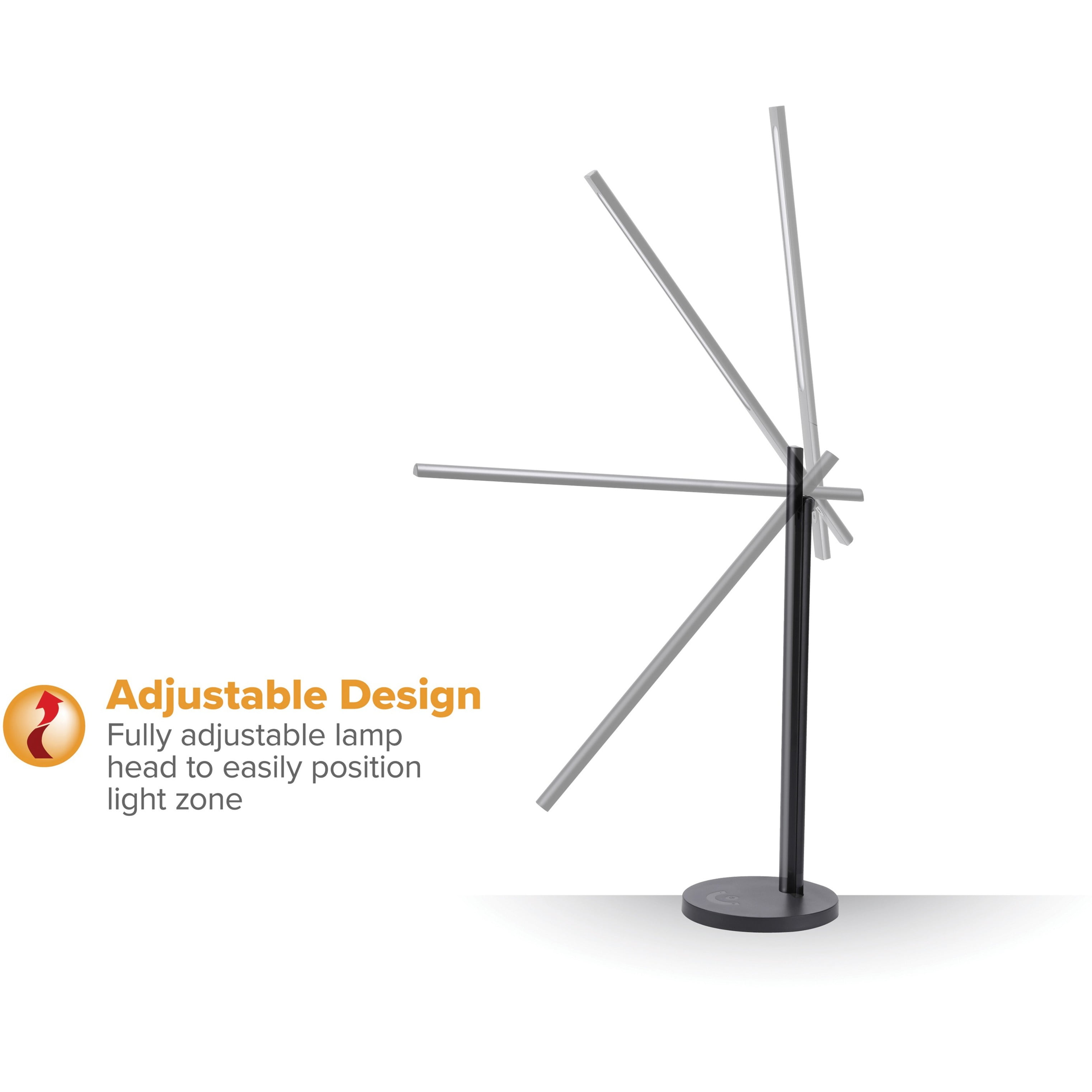 Bostitch Dimmable LED Desk Lamp with Adjustable Color Temperature, Black