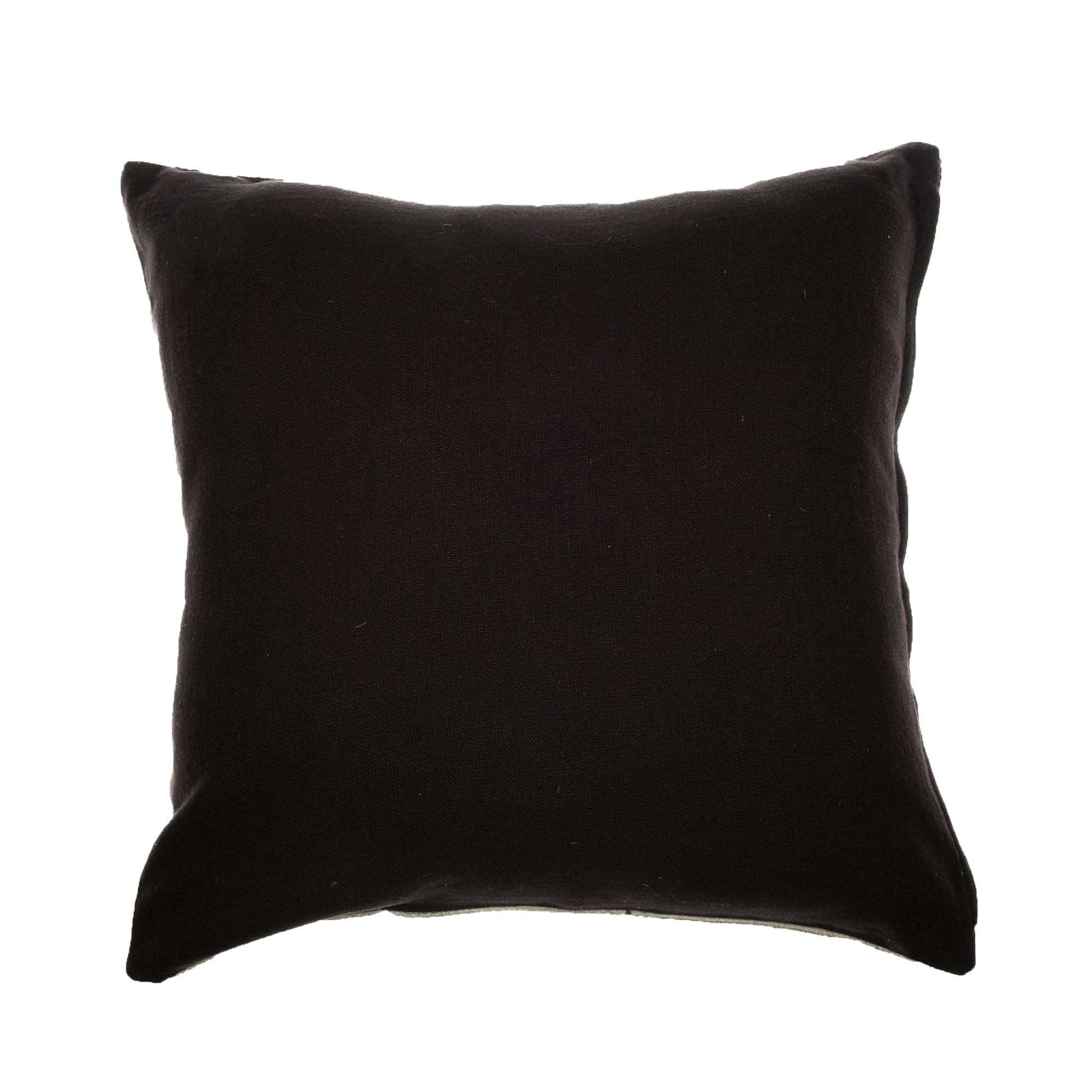 Ox Bay and Stacy Garcia 24" x 24" Black/Beige Embroidered Geometric Cotton Adult Decorative Throw Pillow Cover