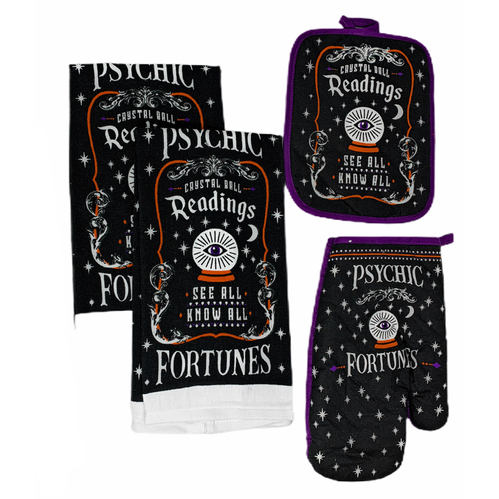 Northeast Home Goods Kitchen Dish Towels Potholder Oven Mitt Set, 4