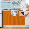 thumbnail image 4 of Burnt Orange Sink Skirt for Bathroom, Self-Adhesive Under Sink Curtain, Country Farmhouse Solid Fall Warm Orange Hide Pipes & Storage Fabric Cabinet Skirt Cover for Kitchen Laundry 32"x55", 4 of 8