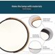 thumbnail image 4 of LED Ceiling Light, 24W Recessed Ceiling Lamp Black Warm Light 30CM 2400LM 3000K Modern Ultra-thin Round Wooden Lighting Fixtures, 4 of 5