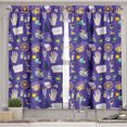 thumbnail image 2 of Ambesonne Magician Valance & Curtain, Fortune Telling Art, 55"x24", Dark Lavender Multicolor, 2 of 7