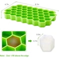 thumbnail image 2 of Bandejas para cubitos de hielo con tapas, paquete de 2 74 cubitos de hielo, gel de sílice flexible y sin BPA con tapa extraíble Bandejas para cubitos de hielo para bebidas frías, 2 of 5