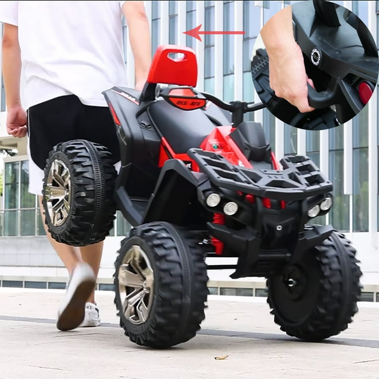JOY RIDE スキーボード　赤/黒 ビンディング付き Joyracer 24 Volt Ride on Toys, 4WD Electric ATV for Kids, Power