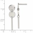 thumbnail image 4 of Stainless Steel Polished Discs With Bar Post Dangle Earrings (31.5 X 8) Made In China sre1411, 4 of 7