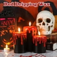 thumbnail image 2 of Velas LED sin llama KunSwenn Black Halloween, paquete de 3, 2 of 7