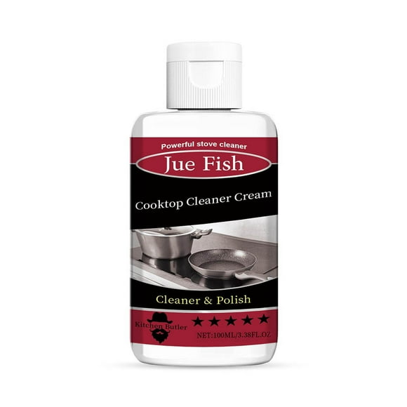 TopLLC Cleaning Supplies Cooktop Cleaner For Daily Use Streak Free Non-Abrasive Included For Glass Ceramic And Induction Cook Tops 120ml for Home