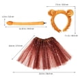 thumbnail image 3 of 1 Juego de diadema con orejas de león, cola de león, falda tutú, accesorios para disfraz de Animal Cosplay, 3 of 9