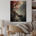 thumbnail image 2 of Designart "Fishing At The Lake Breeze III" Floral Print on Natural Pine Wood, 2 of 5