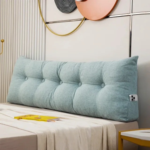 Home Textiles Washable Removable Triangle Filling Cushion Headboard Bedroom Sofa Bed Back Support Pillow Tatami Lumbar Backrest