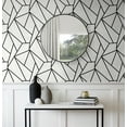thumbnail image 4 of NextWall Ebony & Morning Fog Vector Geo Peel and Stick Wallpaper - 20.9 in. W. x 18 ft. L. Roll, 4 of 7