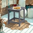 thumbnail image 4 of LZRS Adirondack Square Outdoor Side Table, Pool Composite Patio Table,HDPE End Tables for Backyard,Pool, Indoor Companion, Easy Maintenance & Weather Resistant(Grey), 4 of 4