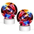 thumbnail image 2 of Super Mario Round Acrylic Night Light Decoration USB Cable LED Lamp Base with Touch Control Adjustable 3 Light Modes Nightlight Decor, 2 of 9