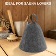 thumbnail image 4 of Uxcell 2-Pack Gorro de Sauna para Mujeres y Hombres, Gorro de Sauna de Lana Vaporarium Suave Duradero Cómodo Transpirable para Spa [Blanco, Gris], 4 of 7