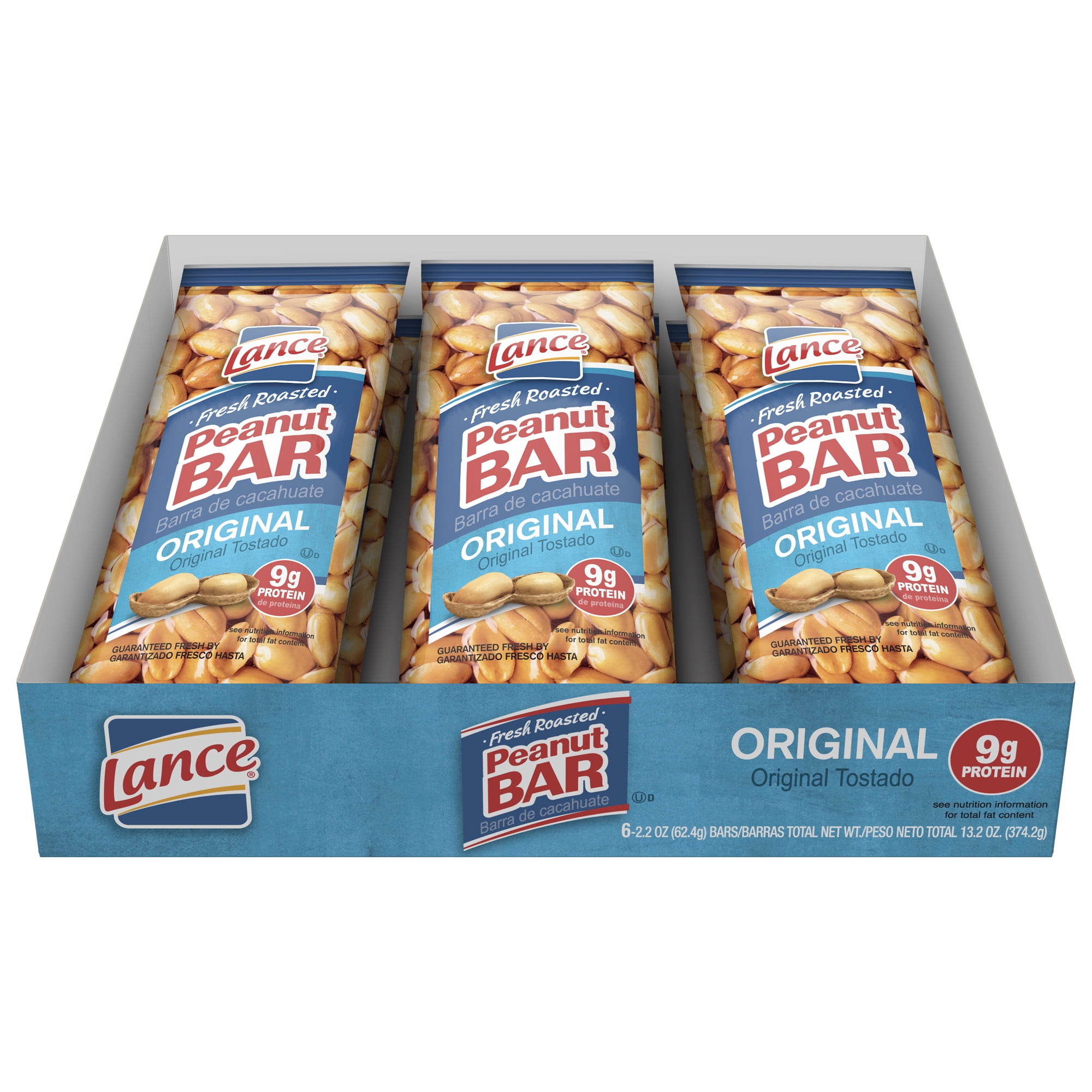 Lance Peanut Bar, 6 Count Tray of Snack Bars