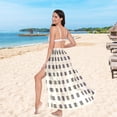 thumbnail image 5 of Women Sarong Wraps Art Checkered Swimsuit Beach Pareo Bikini Coverups Skirt M, 5 of 7