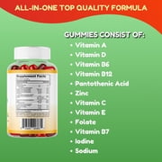 SHIFAA NUTRITION Halal Multivitamins for Adults | 90 Gummies, 45 Days Supply w/ All Essential Vitamins | Vegetarian, NON-GMO, Gluten, Gelatin, Peanuts Free