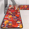 thumbnail image 2 of Kitchen Rugs Sets Of 2,Red Orange Mushroom Pattern Anti Fatigue Kitchen Mat Rugs Non Slip Washable,Decorative Kitchen Floor Mats for Kitchen,Sink,Laundry,17"x47"+17"x47", 2 of 5