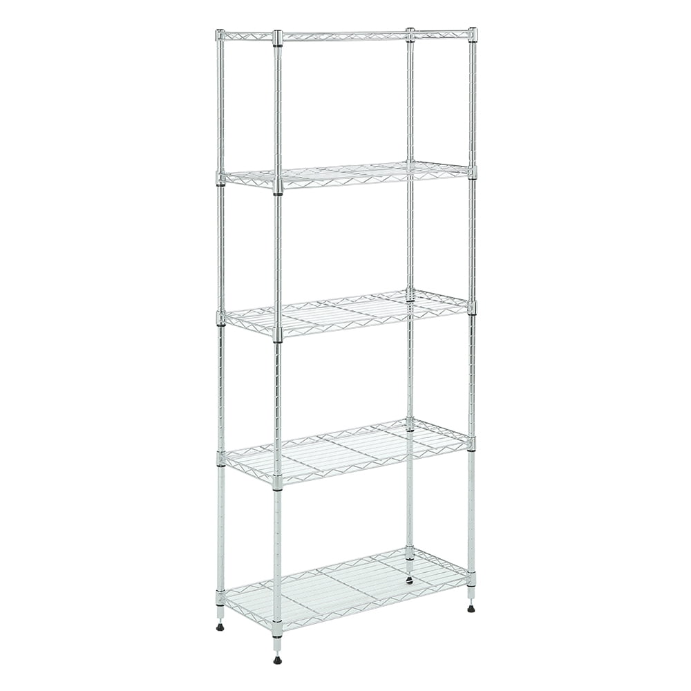 5 tier chrome shelving 11.8x25.6x59in