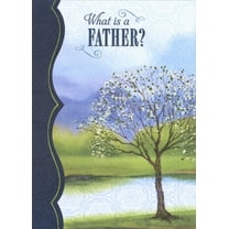 Designer Greetings What is a Father? Tree with White Flowers Father's Day Card