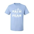 thumbnail image 2 of Wild Bobby, Faith Over Fear Psalm 118:6 White , Inspirational/Christian, Men's Graphic Tees, Light Blue, Large, 2 of 3