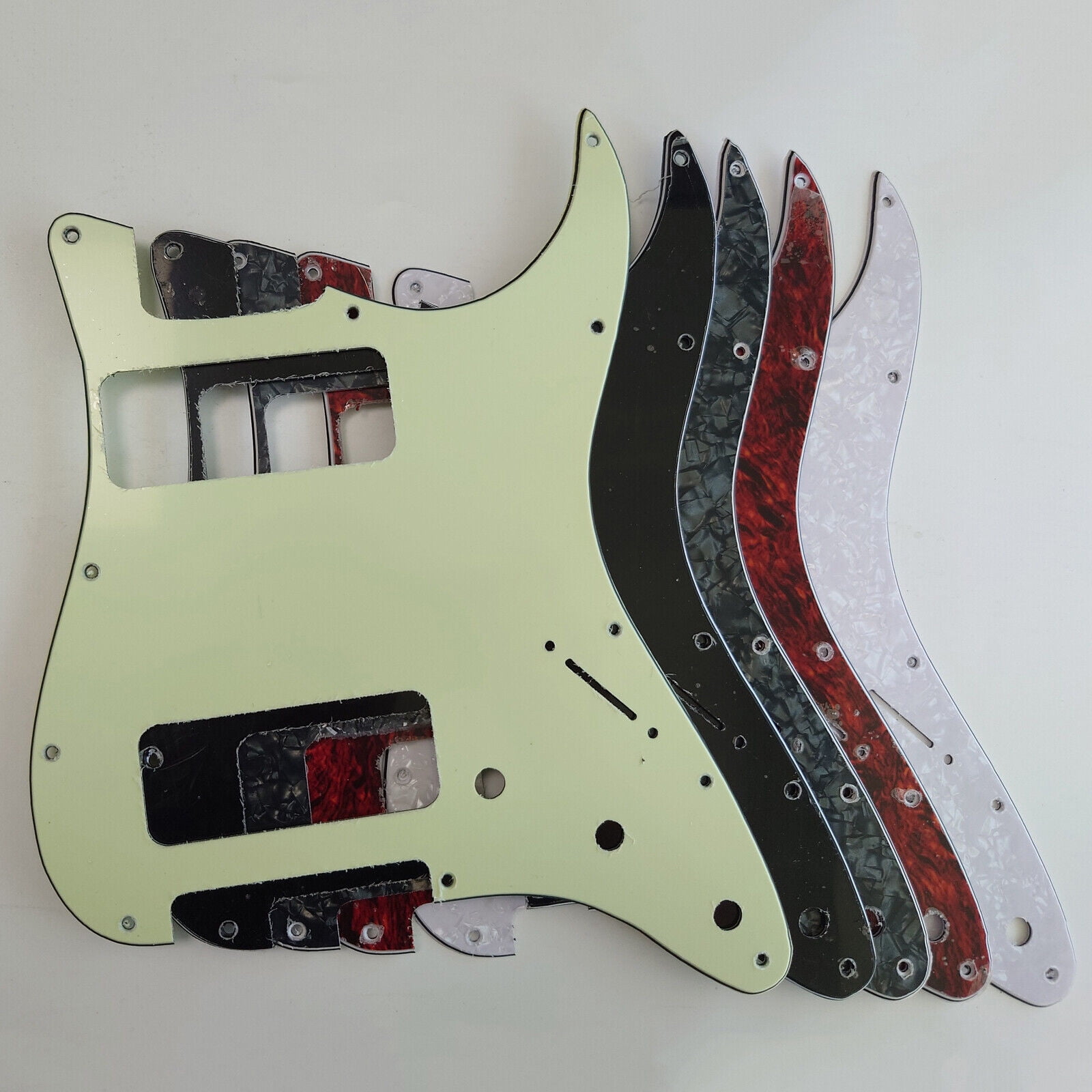 2 P90 Pickup Guitar Pickguard for Fit Fender Stratocaster P90 2 Pickup Strat Guitar Pickguard Replacement Parts with Mounting Screws